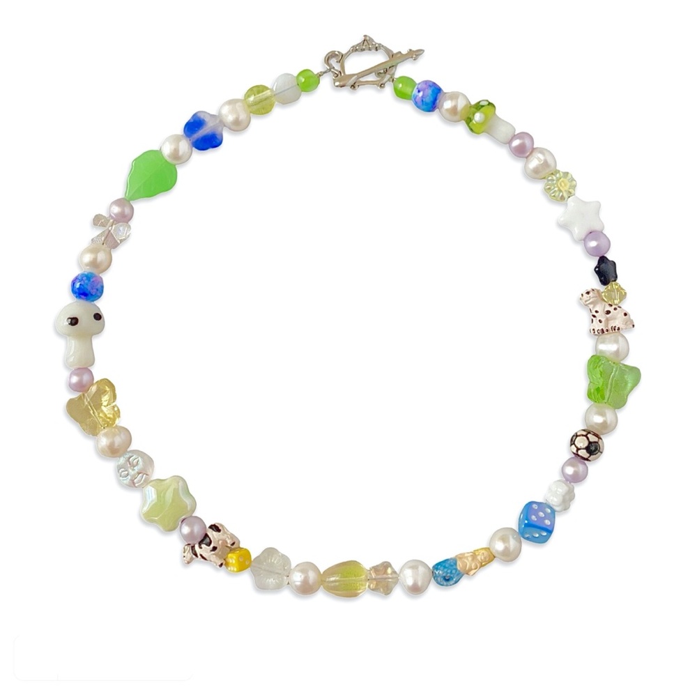 Harper Pearl Charms Necklace/ Ian/ Mismatched